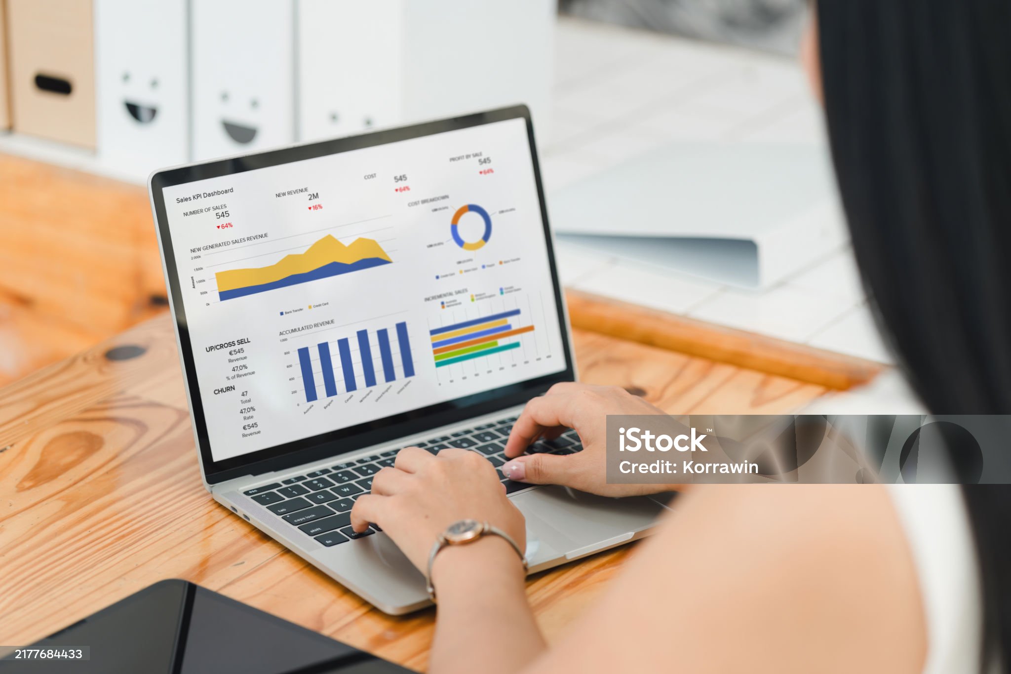 KPI tracking dashboard for supply chain logistics services